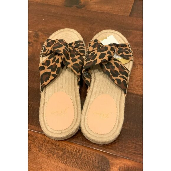 J. Crew Leopard Twist Espadrilles Slide Sandals, Size 9.5 (US), 39.5 (EUR) - Picture 4 of 5
